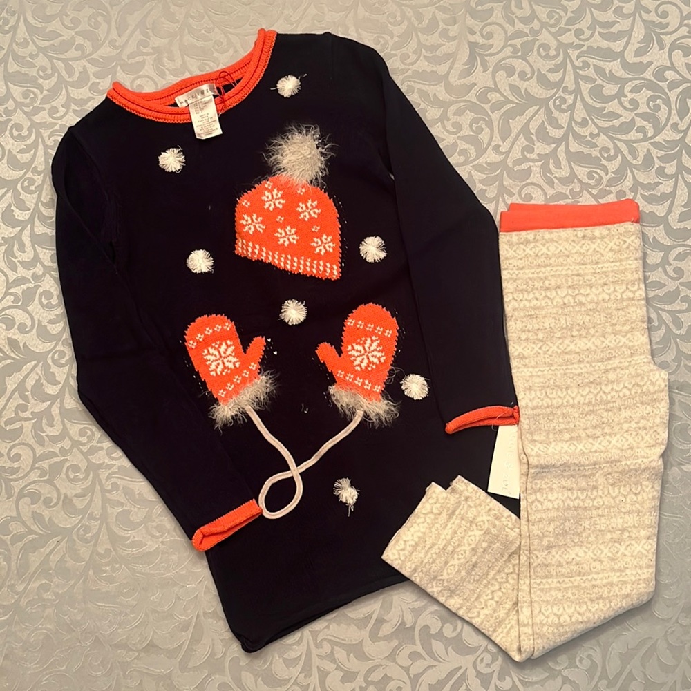New Maggie&Zoe Girls Matching Set Sweater and Leggings Size L(6X)